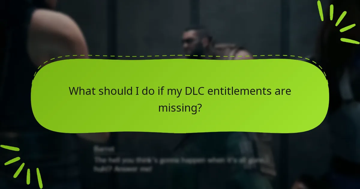 How do DLC entitlements affect gameplay in Final Fantasy VII Remake?