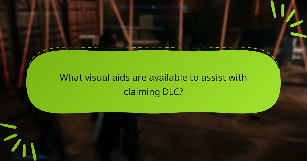 What visual aids are available to assist with claiming DLC?